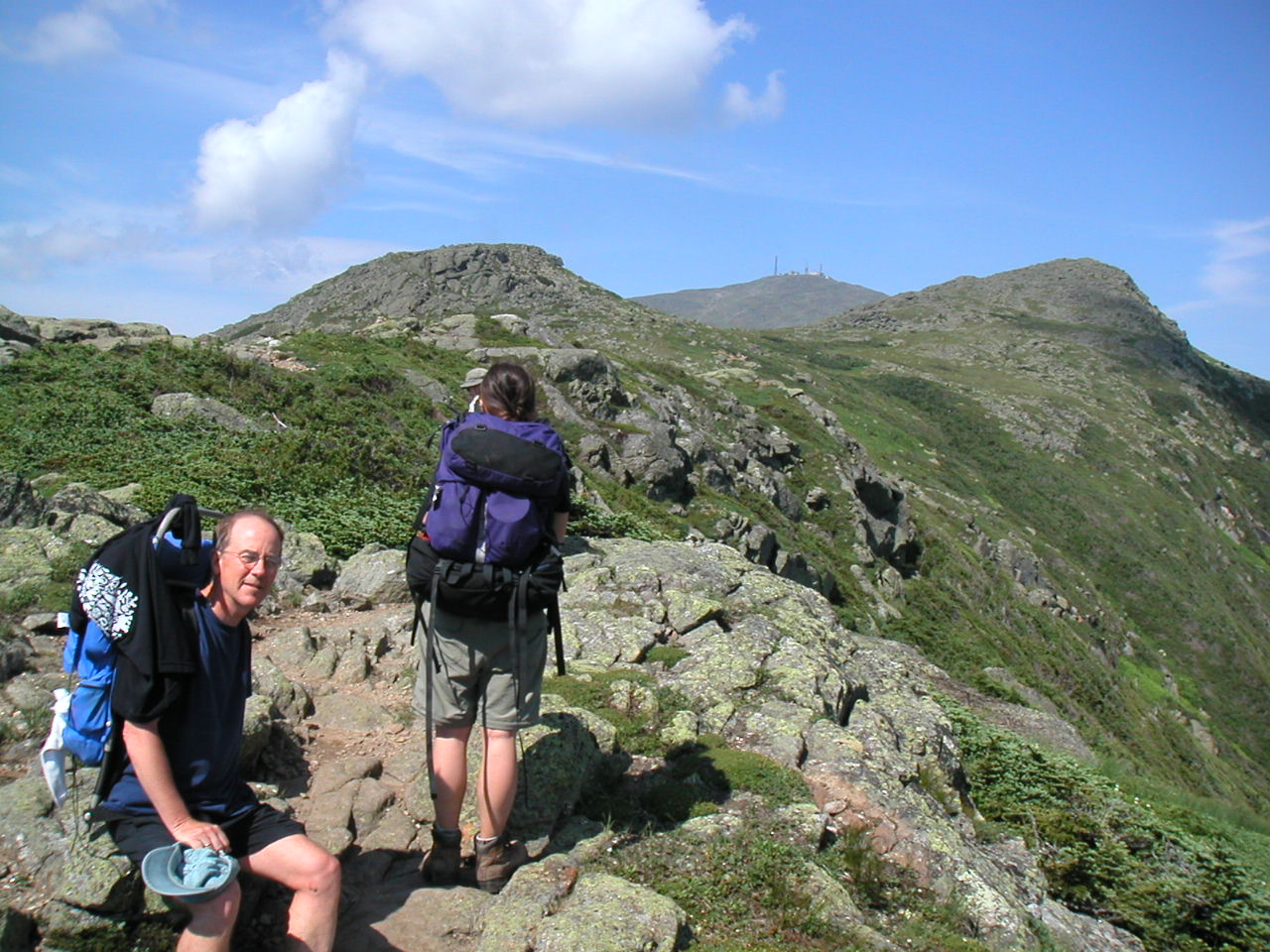 (Photo of group climbing Mount Monroe)